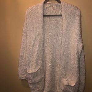 Altard State White fuzzy sweater